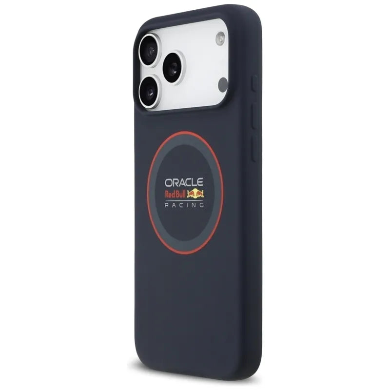 Red Bull Silicone Red Ring MagSafe – iPhone 17 Pro Max dėklas (tamsiai mėlynas)