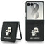 Karl Lagerfeld Karl & Choupette Saffiano Pins – Samsung Galaxy Z Flip 8 dėklas (juodas)