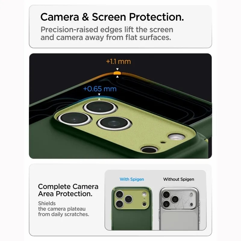 Spigen Nano Pop Mag MagSafe – dėklas, skirtas iPhone 18 Pro / 17 Pro (Avo Green)