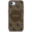 Guess 4G Circle Classic Logo MagSafe dėklas, skirtas iPhone 16e (ruda)