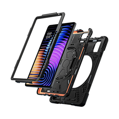 Crong Defender Plus – Tvirtas dėklas planšetei Xiaomi Pad 8 / 8 Pro / Pad 7 / 7 Pro 11.2" (Juodas)