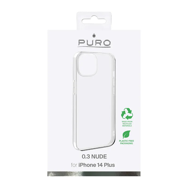 PURO 0.3 Nude dėklas, skirtas iPhone 14 Plus (skaidrus)
