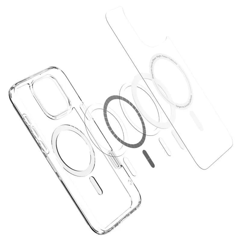 Spigen Ultra Hybrid T Mag MagSafe – dėklas iPhone 16 Pro Max (baltas)