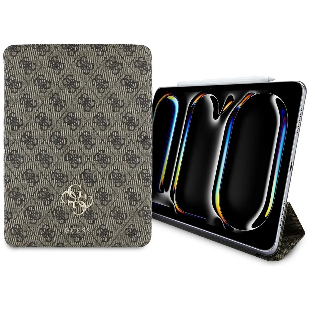 Guess Magnetic 4G Big Logo - Dėklas iPad Pro 11" M4 (2024) (ruda)