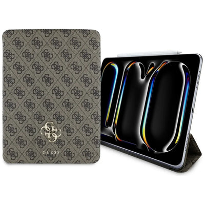 Guess Magnetic 4G Big Logo - Dėklas iPad Pro 11" M4 (2024) (ruda)