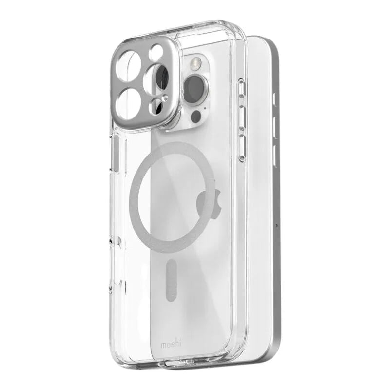 Moshi iGlaze MagSafe – dėklas iPhone 16 Pro Max (Luna Silver)