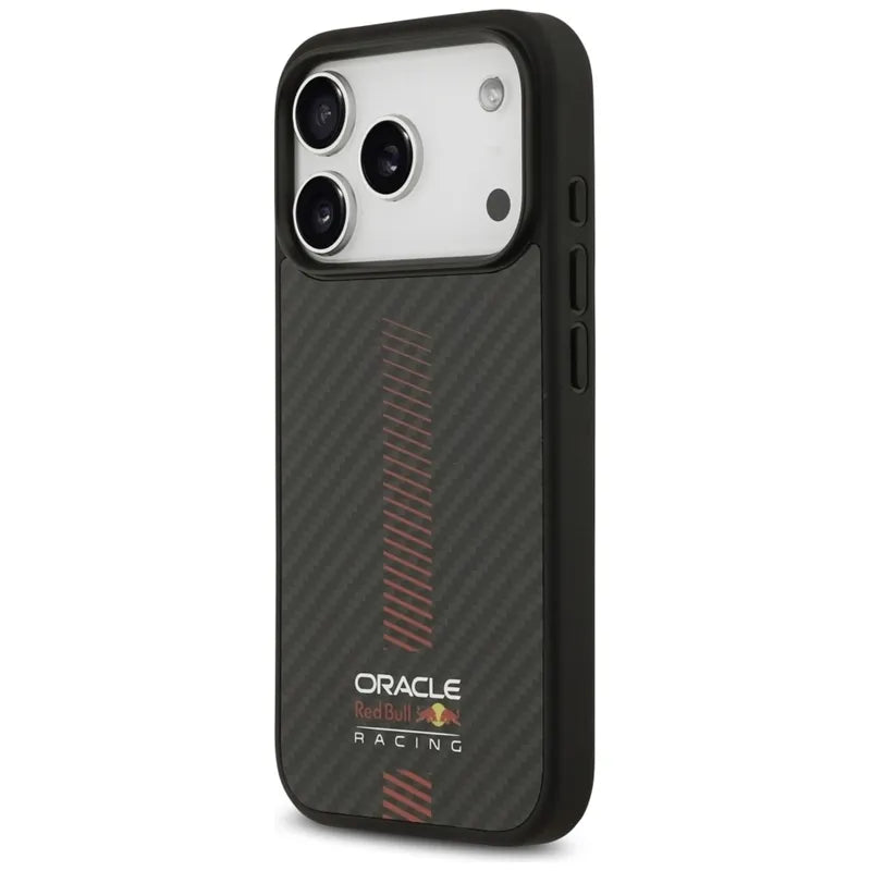 Red Bull Kevlar Powerbar MagSafe – dėklas iPhone 17 Pro (juodas)