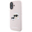Karl Lagerfeld Silicone Double Heads Print MagSafe – Dėklas iPhone 16 (rožinis)
