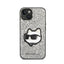 Karl Lagerfeld NFT Glitter Choupette Patch – dėklas iPhone 14 Plus (sidabrinis)