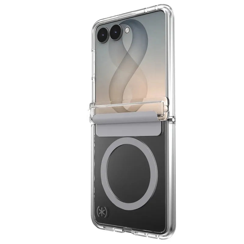 Speck Presidio Perfect-Clear Magnet – Samsung Galaxy Z Flip 8 dėklas su MagSafe (skaidrus)