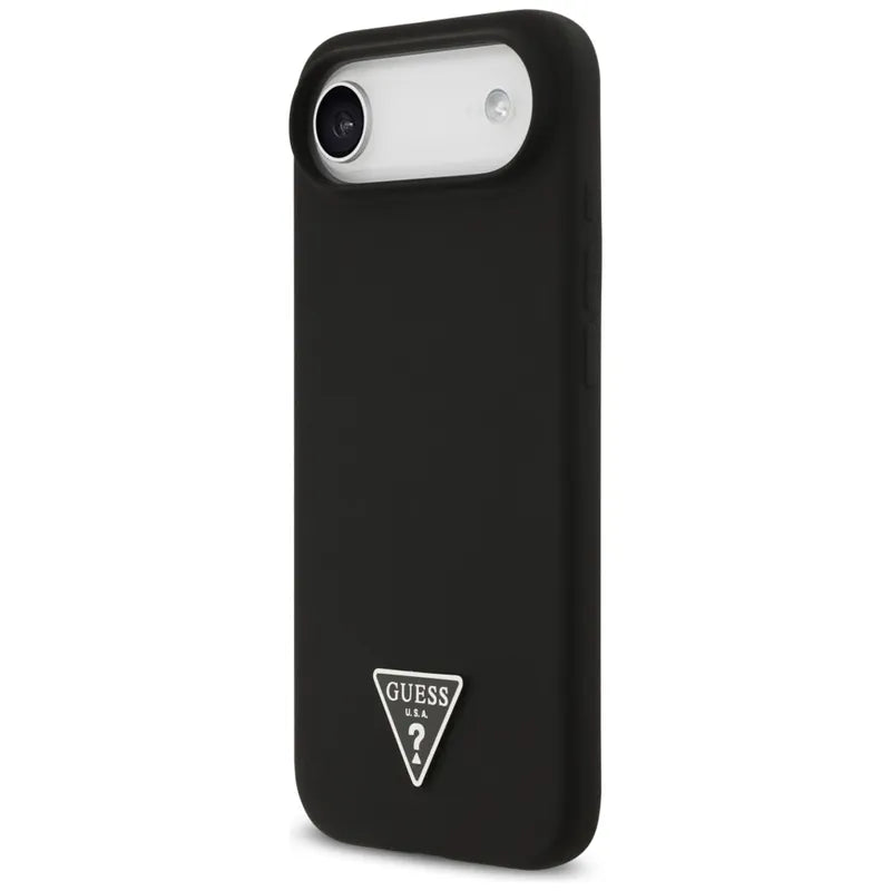 Guess Silicone Triangle Logo MagSafe – dėklas iPhone Air (juodas)