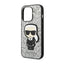 Karl Lagerfeld Glitter Flakes Ikonik – dėklas iPhone 14 Pro Max (sidabrinis)