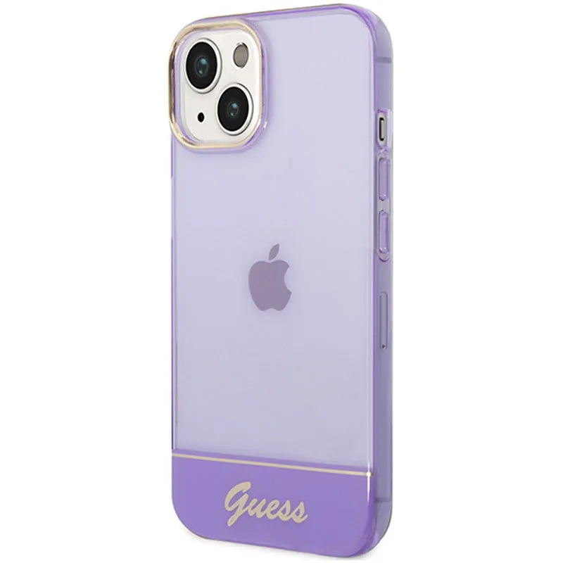 Guess Translucent – dėklas iPhone 14 Plus (violetinis)