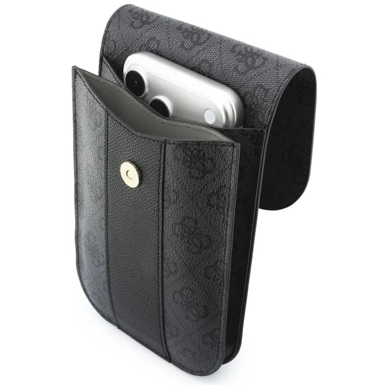 Guess 4G & Classic Logos Stripe Strap – telefono krepšys (juodas)