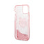 Karl Lagerfeld Liquid Glitter NFT Choupette Head – dėklas iPhone 14 Plus (rožinis)