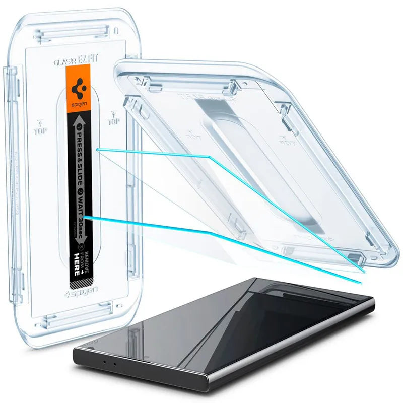 Spigen GLAS.TR EZ FIT 2 pakuotė – grūdintas stiklas, skirtas Samsung Galaxy S24 Ultra (2 vienetai)