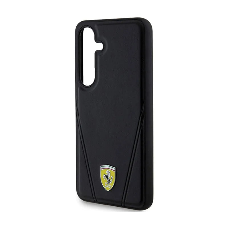 Ferrari Hot Stamp V Lines MagSafe – Samsung Galaxy S24+ dėklas (juodas)