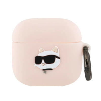 Karl Lagerfeld Silicone Choupette Head 3D – AirPods 4 dėklas (rožinis)
