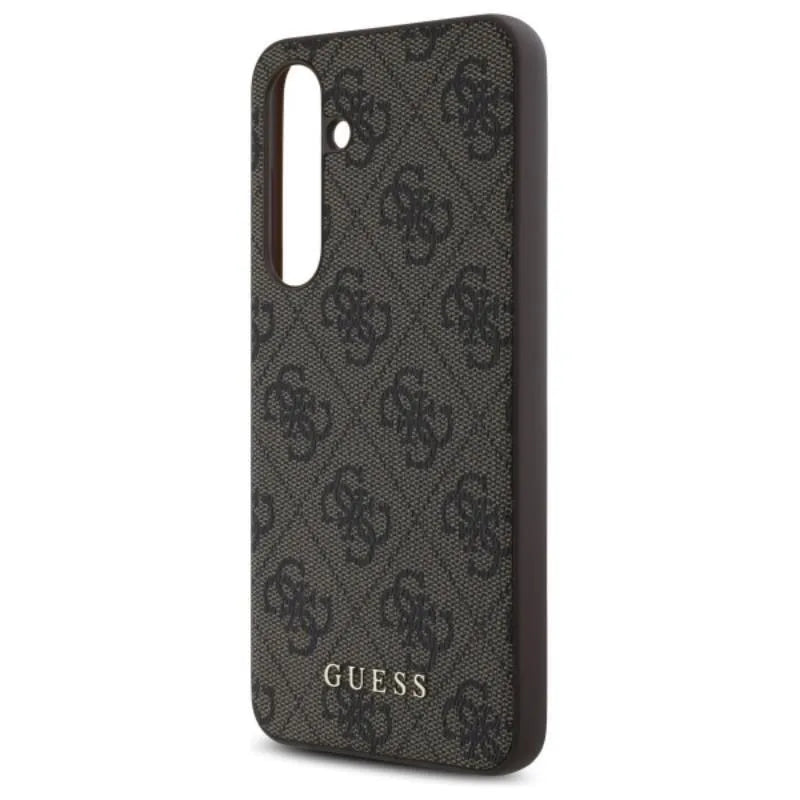 Guess 4G Metal Gold Logo - dėklas Samsung Galaxy S24 FE (ruda)