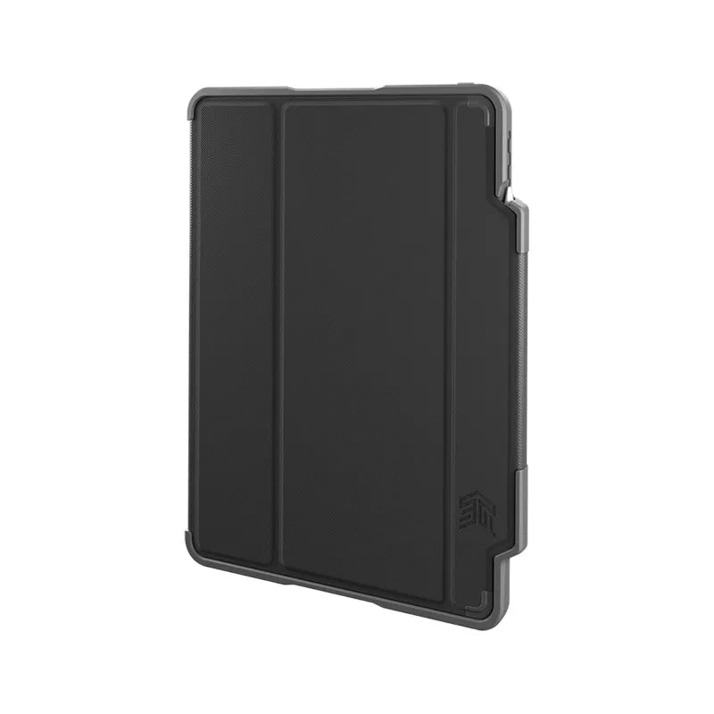 STM Dux Plus – tvirtas dėklas iPad Air 11” M3 (2025) / M2 (2024) / iPad Air 10.9” (5-4 kartos) (2022-2020) MIL-STD-810G su Apple Pencil laikikliu (juodas)