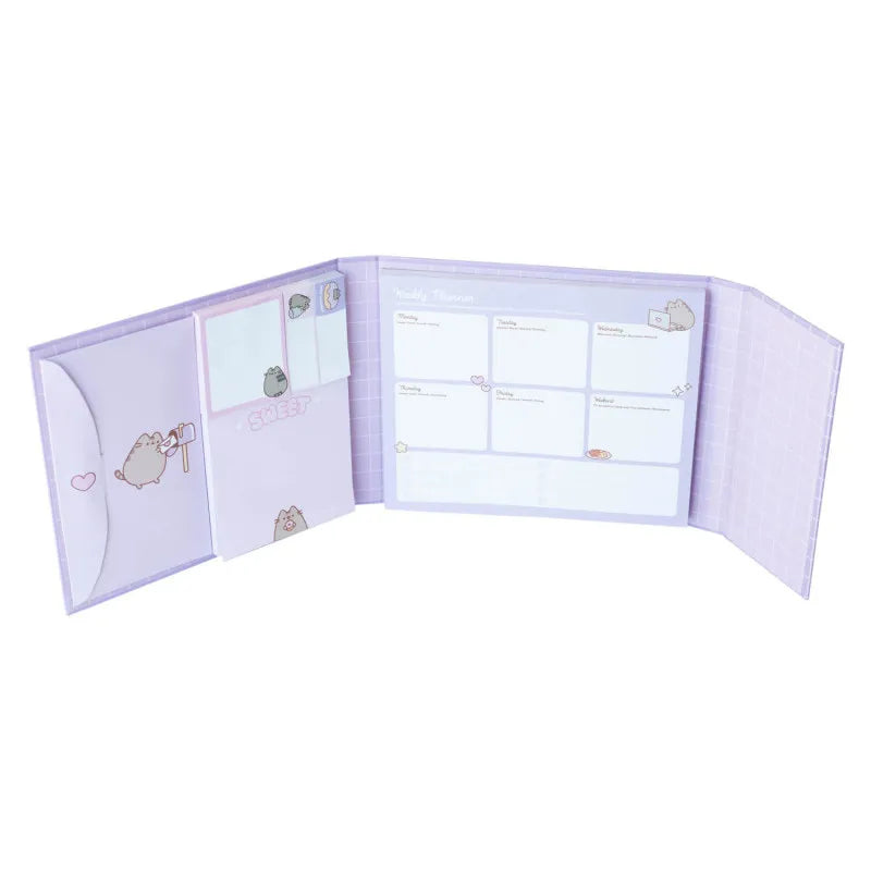 Pusheen – savaitės planuoklis su lipniais lapeliais iš „Moments“ kolekcijos (19,3 x 16,5 cm)