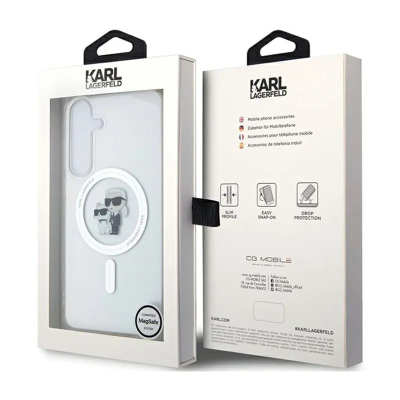 Karl Lagerfeld IML Karl & Choupette MagSafe - dėklas Samsung Galaxy S24 (skaidrus)