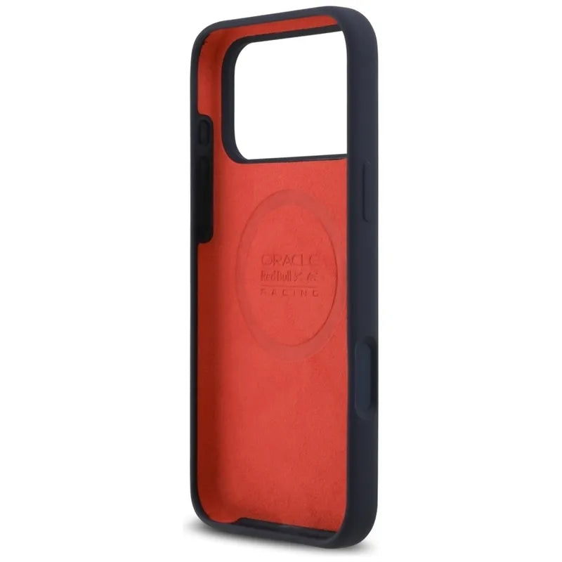 Red Bull Silicone Red Ring MagSafe – iPhone 17 Pro Max dėklas (tamsiai mėlynas)