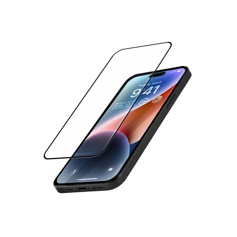 Crong antibakterinis 3D Armor Glass – 9H grūdintas stiklas visam iPhone 14 Pro ekranui + montavimo rėmelis