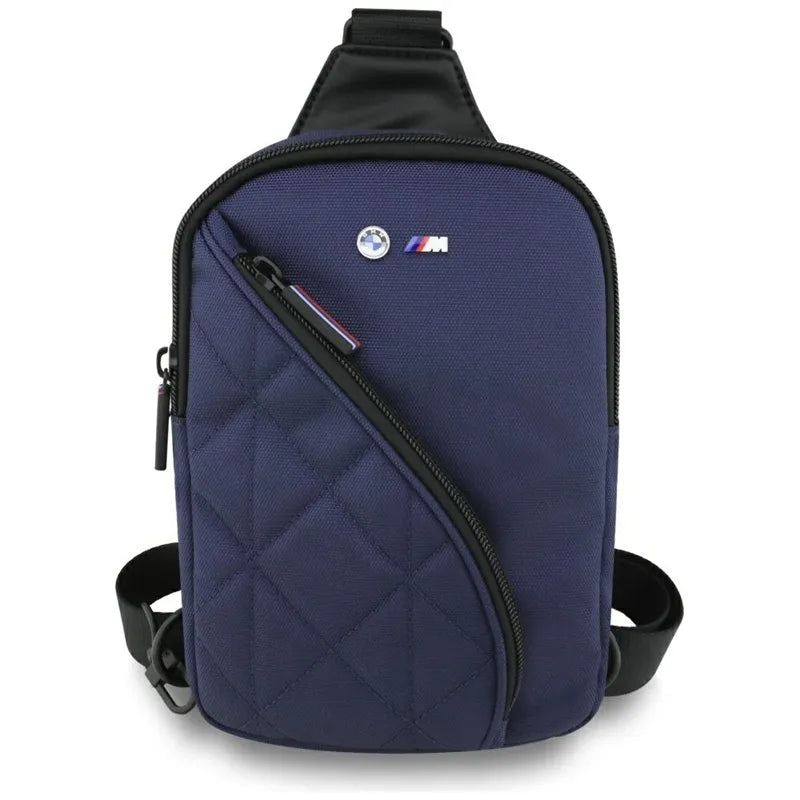 BMW Nylon Pocket & Metal Logo - Crossbody telefono krepšys (tamsiai mėlynas)