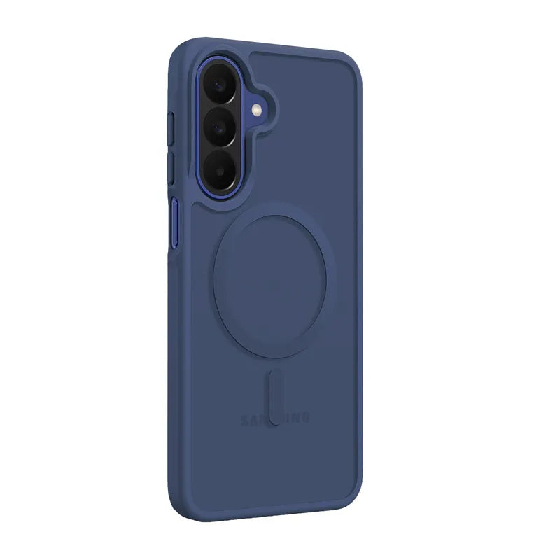 Crong Hybrid Matte Magnetic – MagSafe dėklas Samsung Galaxy A27 5G (tamsiai mėlynas)