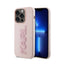 Karl Lagerfeld 3D Rubber Glitter Logo – dėklas iPhone 15 Pro Max (rožinis)