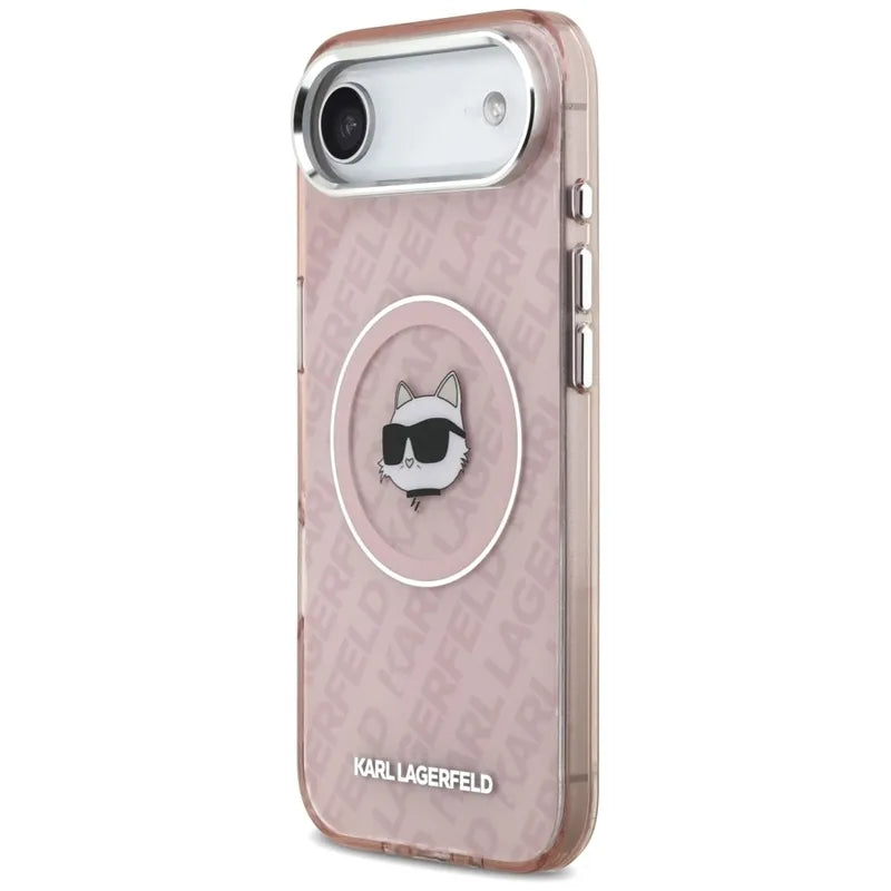 Karl Lagerfeld IML Choupette Head Logo MagSafe – dėklas iPhone Air (rožinis)