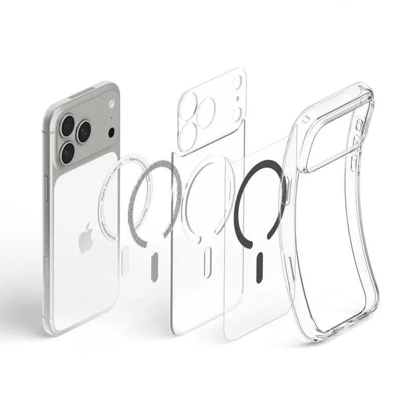 Spigen Ultra Hybrid Mag MagSafe – dėklas, skirtas iPhone 18 Pro Max / 17 Pro Max (skaidrus / grafito spalvos)