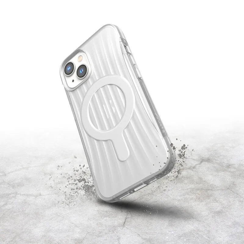 X-Doria Raptic Clutch MagSafe – Biologiškai skaidus dėklas iPhone 14 (išbandytas kritimui iš 3m aukščio) (Skaidrus)