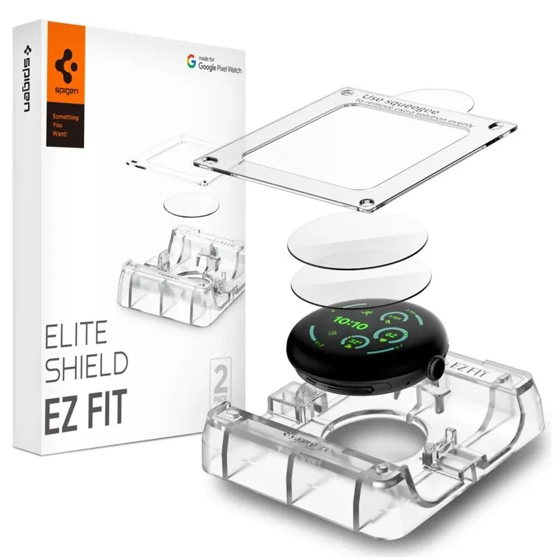 Spigen Elite Shield EZ Fit 2 pakuotė - hidrogelio plėvelė skirta Google Pixel Watch 3 / 4 / 5 41 mm (2 vnt.)