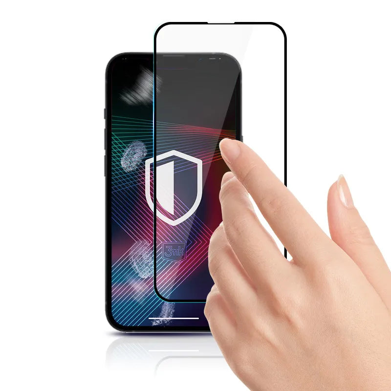 3mk HardGlass Max Lite – Grūdintas stiklas iPhone 14 / iPhone 13 / iPhone 13 Pro (Juodas)