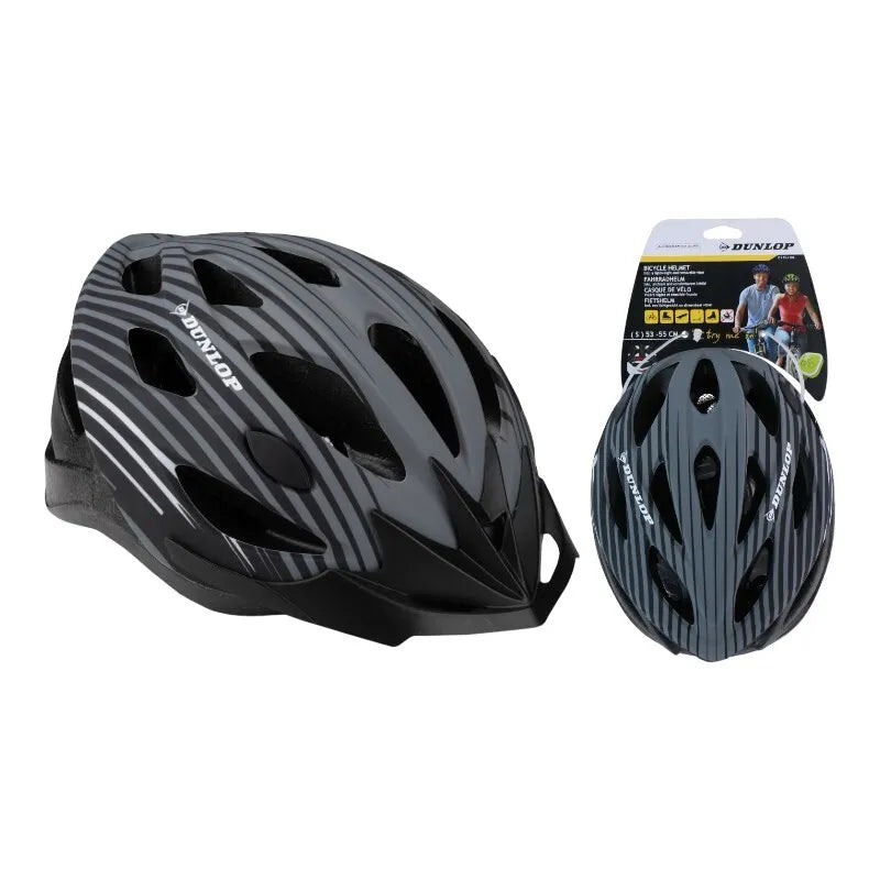 Dunlop – Reguliuojamas MTB dviratininko šalmas, dydis M, 55–58 cm (pilka-juoda)