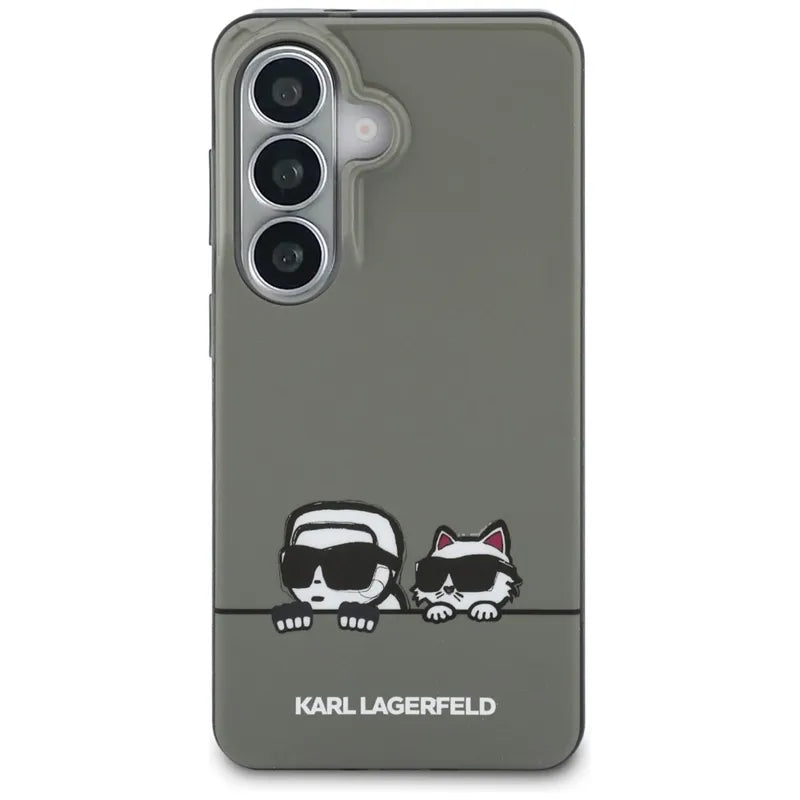 Karl Lagerfeld IML Peekaboo Karl & Choupette MagSafe – Samsung Galaxy S26 dėklas (juodas)
