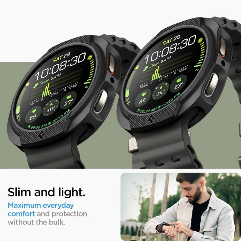 Spigen Liquid Air – dėklas Samsung Galaxy Watch 8 40 mm (matinė juoda spalva)
