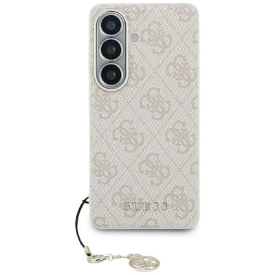 Guess 4G Classic Logo Charm MagSafe – dėklas Samsung Galaxy S26 telefonui (rožinis)