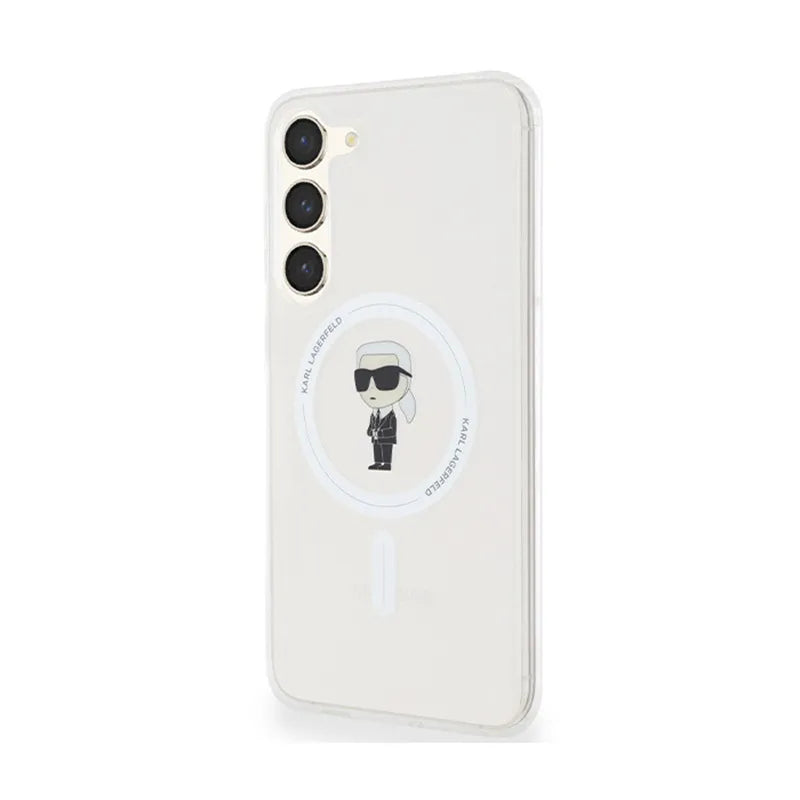 Karl Lagerfeld IML Ikonik MagSafe – dėklas Samsung Galaxy S23+ (skaidrus)