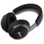 Guess Metal Script Logo – belaidės ant ausų dedamos „Bluetooth“ ausinės ANC + ENC (juodos)