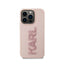 Karl Lagerfeld 3D Rubber Glitter Logo – dėklas iPhone 15 Pro Max (rožinis)