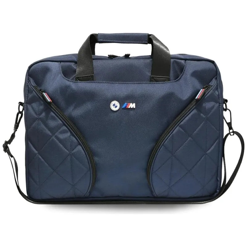BMW Nylon Pockets & Metal Logo – 16" nešiojamojo kompiuterio krepšys (tamsiai mėlynas)