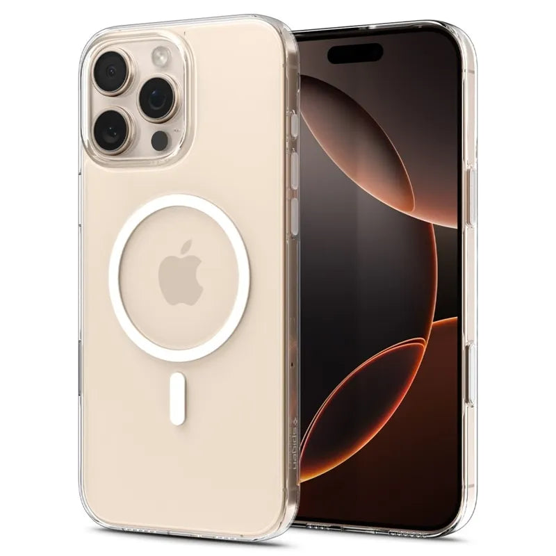 Spigen Thin Fit T Mag MagSafe – dėklas iPhone 16 Pro (skaidrus / baltas)