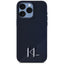 Karl Lagerfeld Silicone Shadow Metal Initial MagSafe – dėklas, skirtas iPhone 15 Pro (juodas)