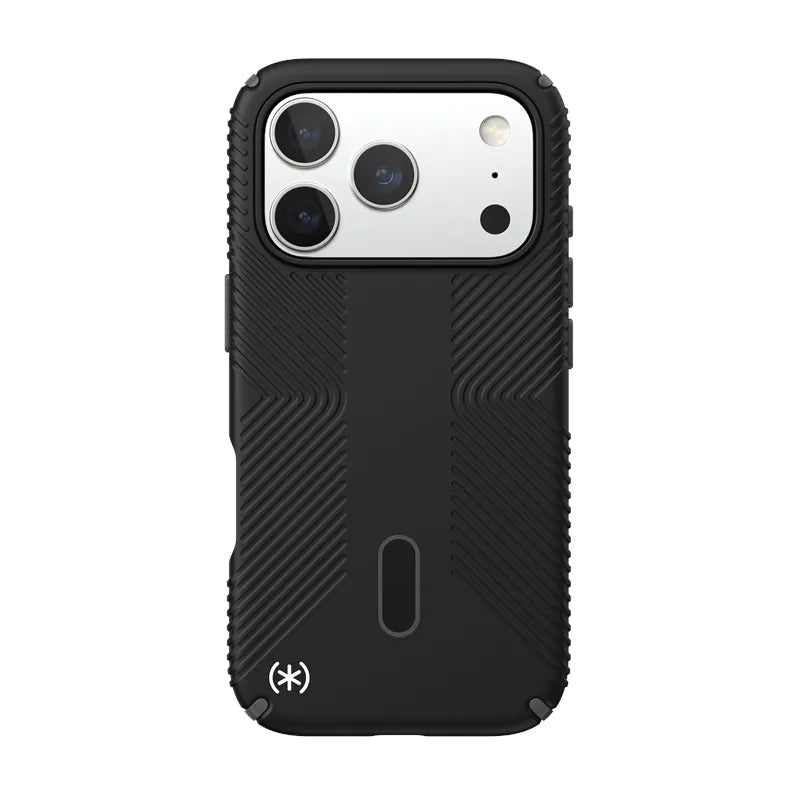Speck Presidio2 Grip ClickLock & MagSafe – iPhone 17 Pro dėklas (juodas / pilkas / baltas)