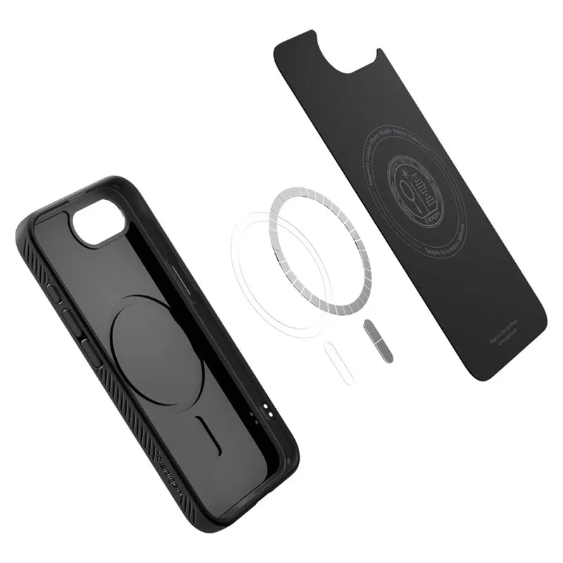 Spigen Liquid Air Mag MagSafe – dėklas iPhone 17e / 16e (matinė juoda)