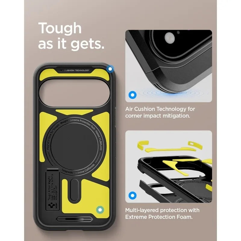 Spigen Tough Armor Mag MagSafe – dėklas Google Pixel 11 Pro (juodas)