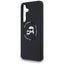 Karl Lagerfeld Silicone Karl & Choupette Heads MagSafe – Dėklas Samsung Galaxy S25 FE (juodas)